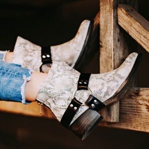 Freebird Snakeskin Booties